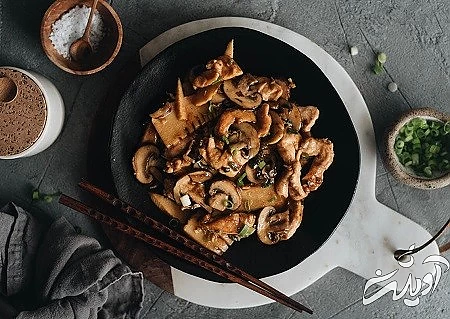 غذا با قارچ, غذا با قارچ و مرغ, غذا با قارچ و پنیر پیتزا